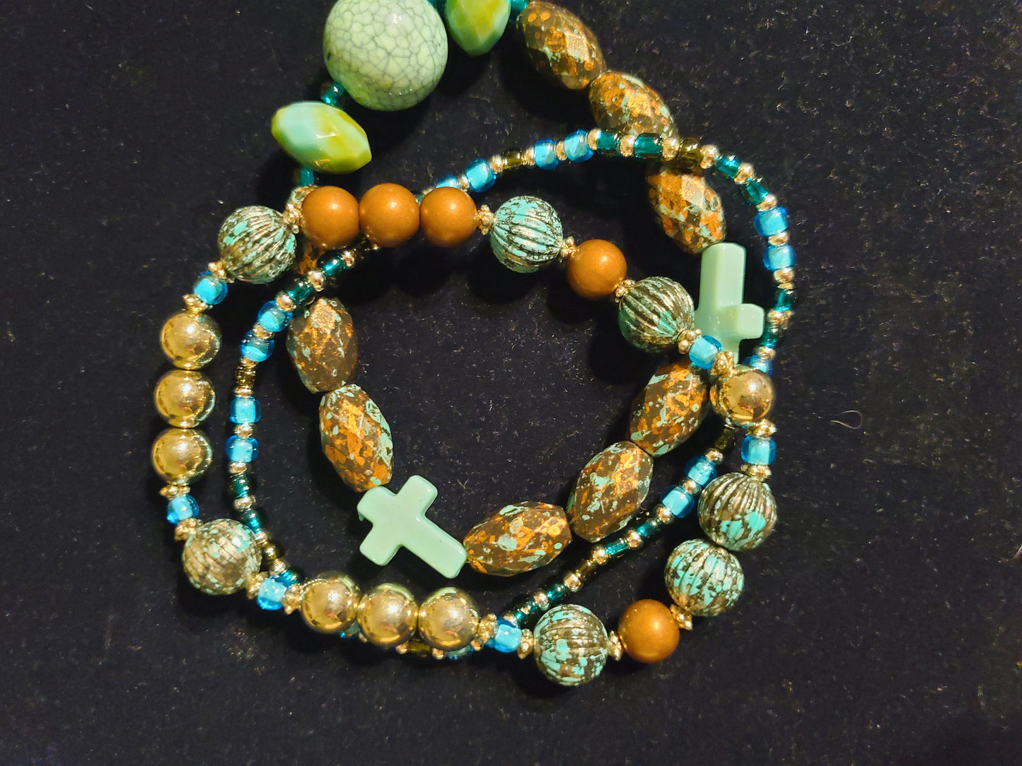 Bracelets en perles métalliques