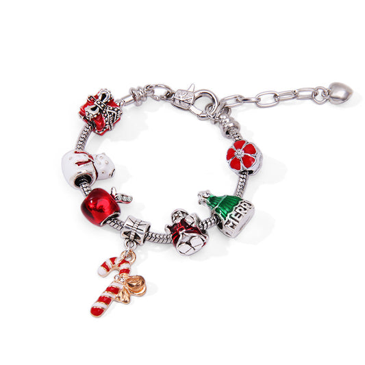 Christmas Silver Charm Bracelet - Kid's